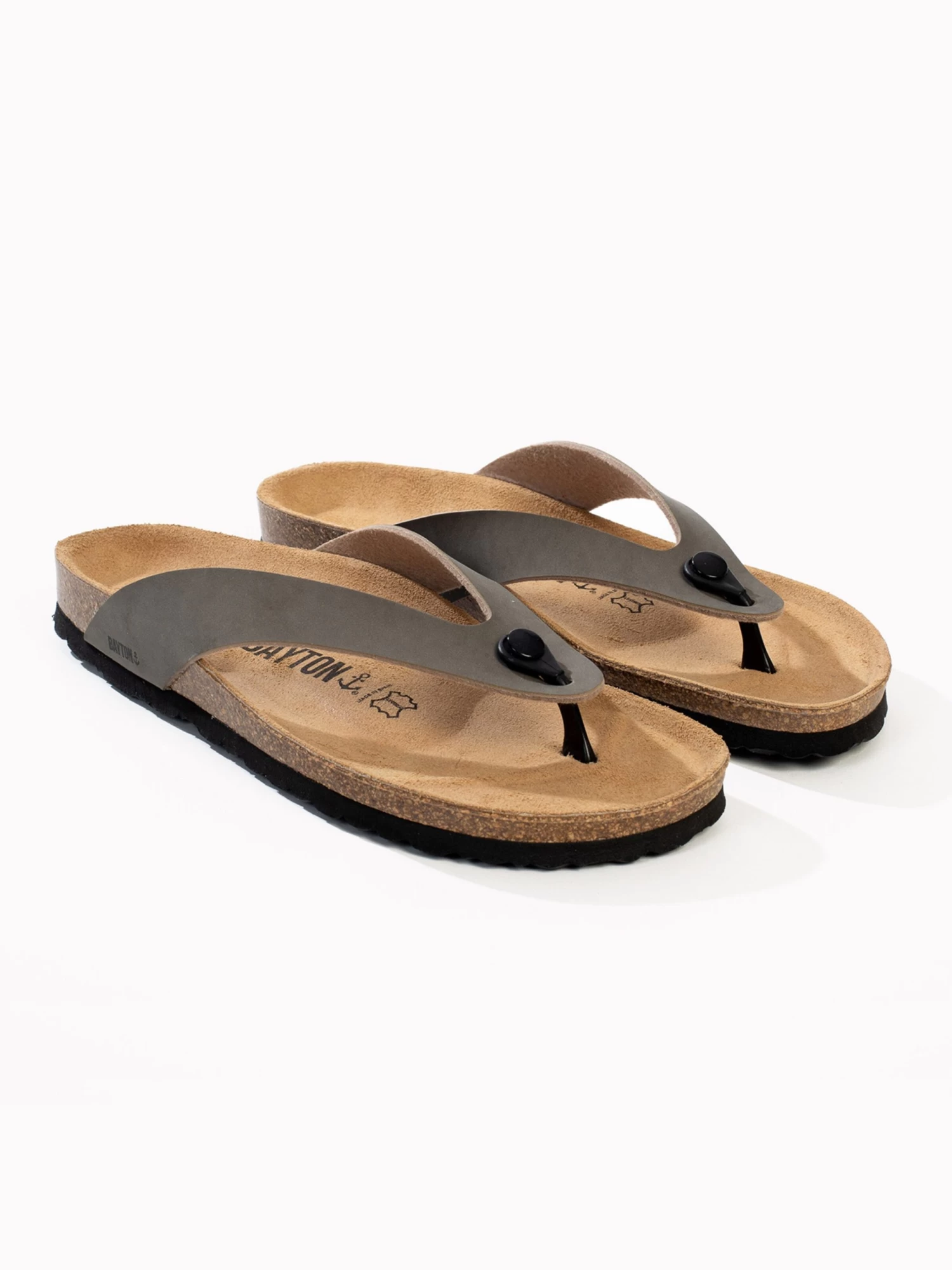 Slippers Teenslippers Lucca Heren Grijs 2 Slippers Teenslippers Lucca Heren Grijs - Afbeelding 2