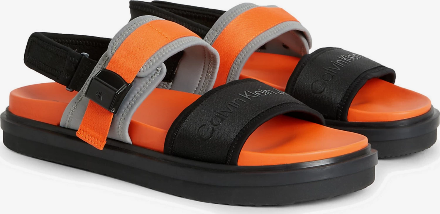 Calvin Klein Jeans Sandalen & Pantoffels Sandalen Heren Oranje / Zwart 3 Calvin Klein Jeans Sandalen & Pantoffels Sandalen Heren Oranje / Zwart - Afbeelding 3