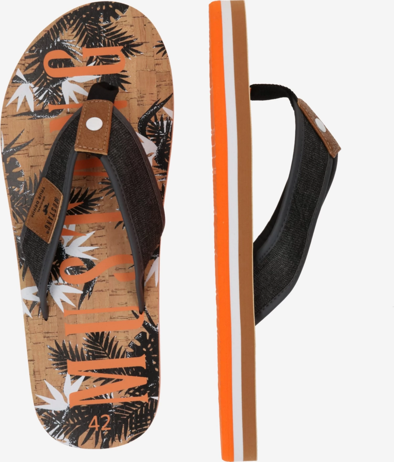 Mustang Slippers Teenslippers Heren Navy 2 Mustang Slippers Teenslippers Heren Navy - Afbeelding 2