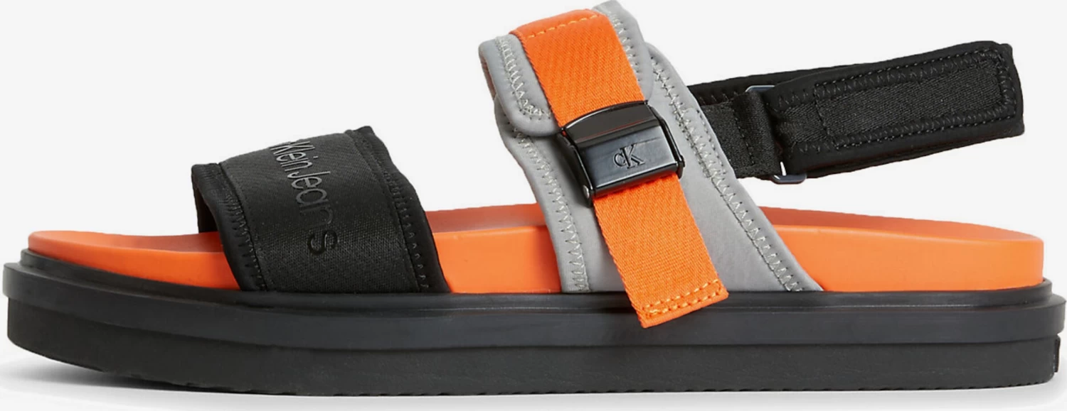 Calvin Klein Jeans Sandalen & Pantoffels Sandalen Heren Oranje / Zwart 1 Calvin Klein Jeans Sandalen & Pantoffels Sandalen Heren Oranje / Zwart