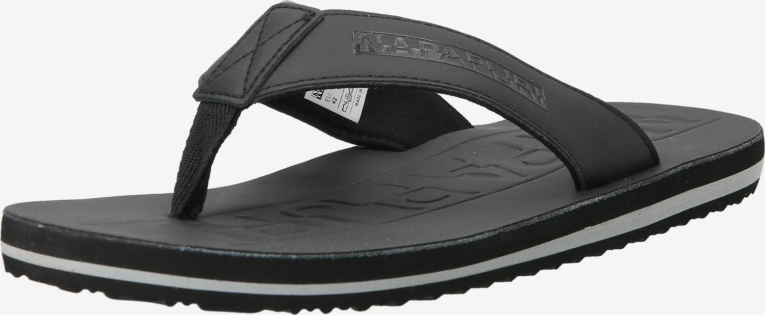 Napapijri Slippers Teenslippers ELM Heren Zwart 1 Napapijri Slippers Teenslippers ELM Heren Zwart
